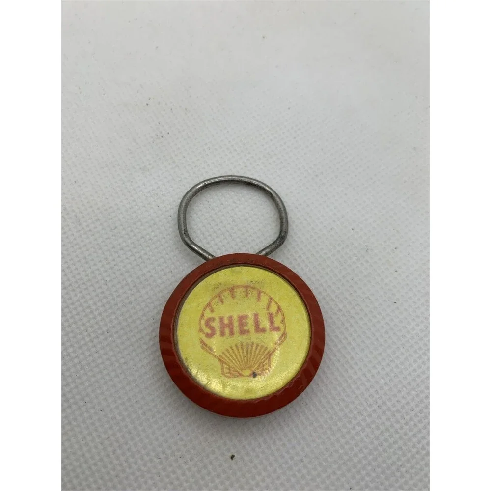 Vtg Shell Oil Key Chain - Floyd’s She’ll Service - Florissant, MO